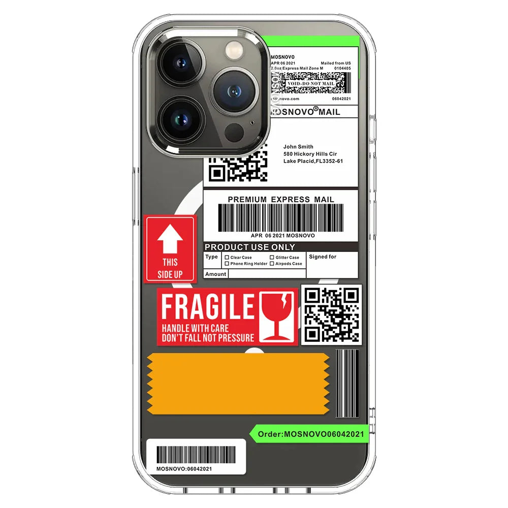 MOSNOVO LABEL Phone Case - iPhone 13 Pro Case Clear With MagSafe