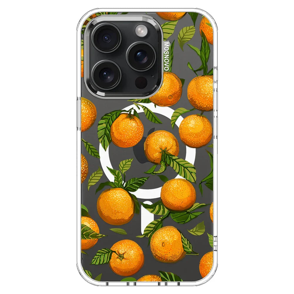 Tangerine Phone Case - iPhone 15 Pro Case Clear With MagSafe