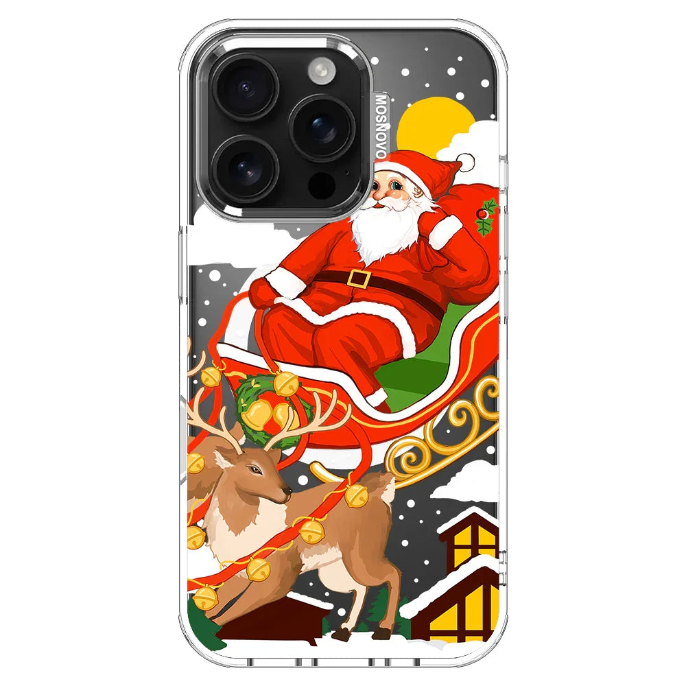 Santa Claus Phone Case - iPhone 16 Pro Case Clear With MagSafe