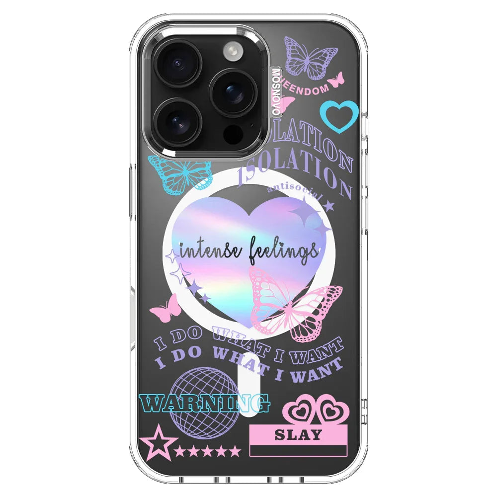 Intense Feeling Phone Case - iPhone 16 Pro Case Clear With MagSafe