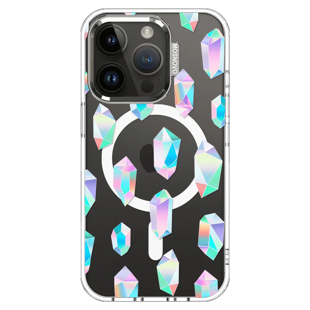Crystal Gradient Diamond Phone Case - iPhone 14 Pro Case Clear With MagSafe