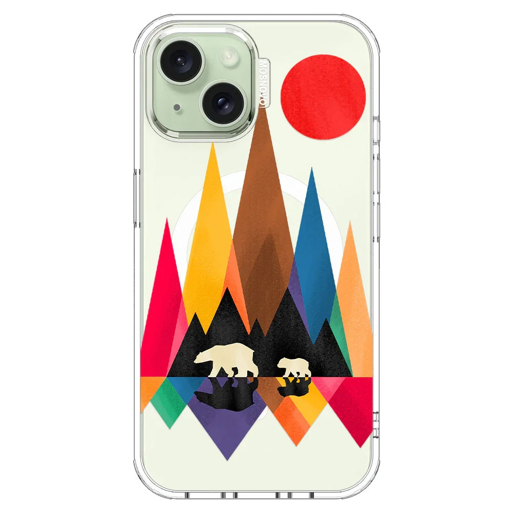 Mama Bear Phone Case - iPhone 15 Plus Case Clear With MagSafe