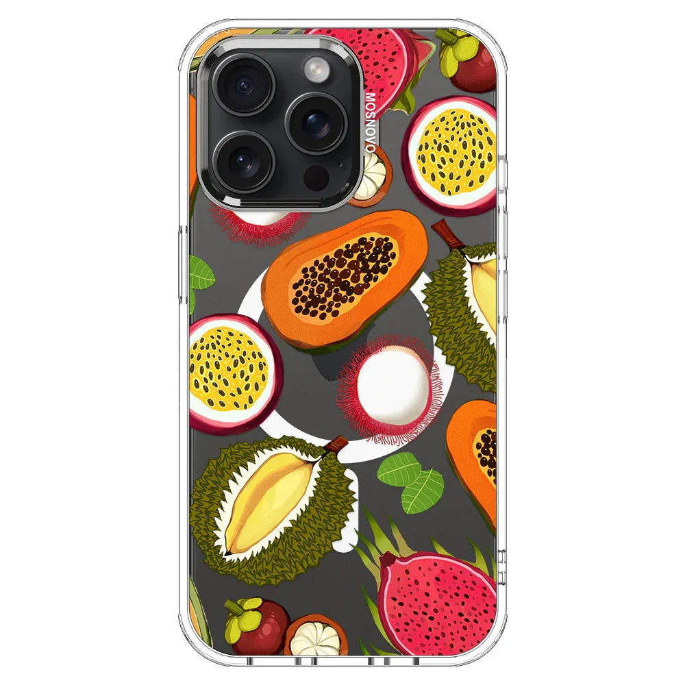 Tropical Fruits Phone Case - iPhone 15 Pro Max Case Clear With MagSafe