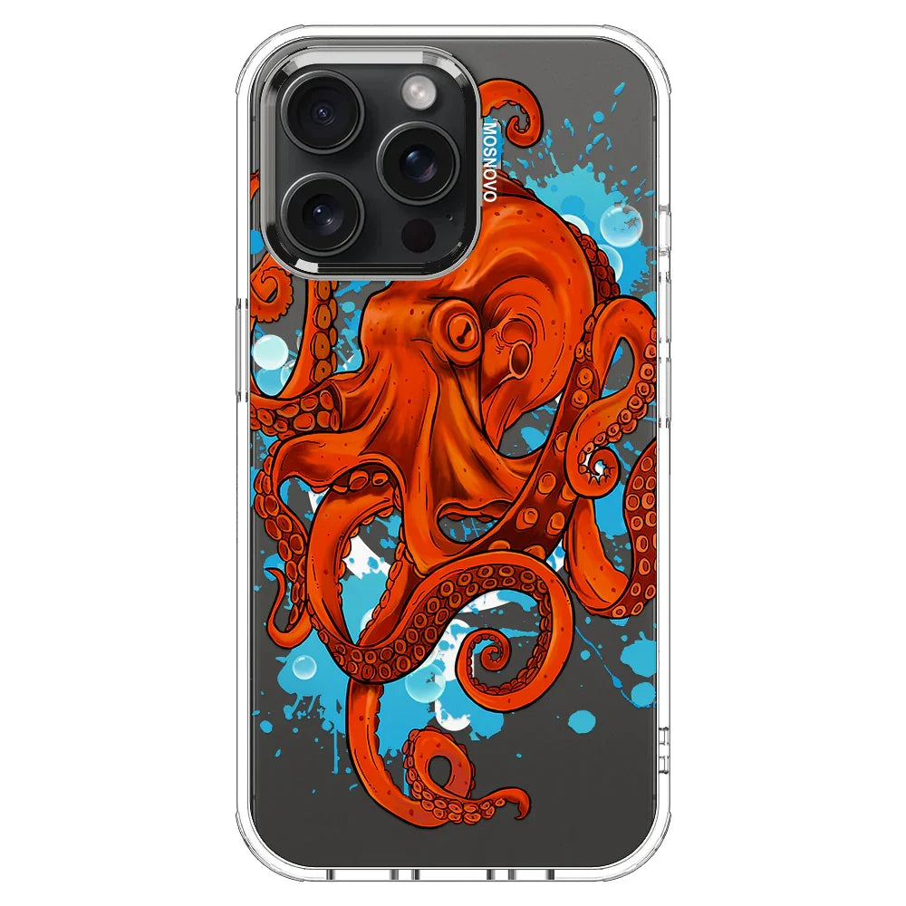 Octopus Phone Case - iPhone 15 Pro Max Case Clear With MagSafe