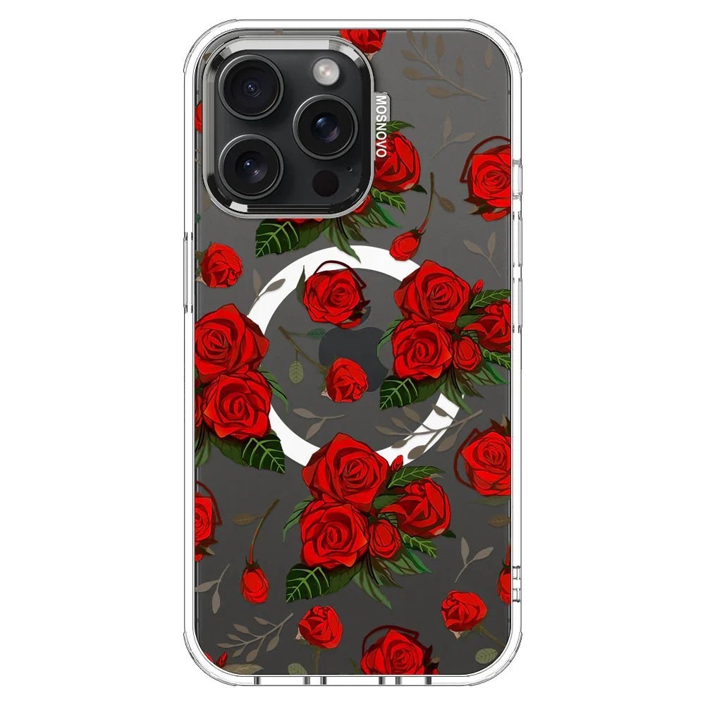 Roses Phone Case - iPhone 15 Pro Max Case Clear With MagSafe