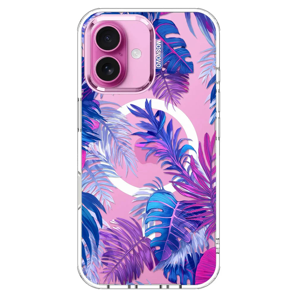 Fancy Palm Leaf Phone Case - iPhone 16 Case Clear With MagSafe