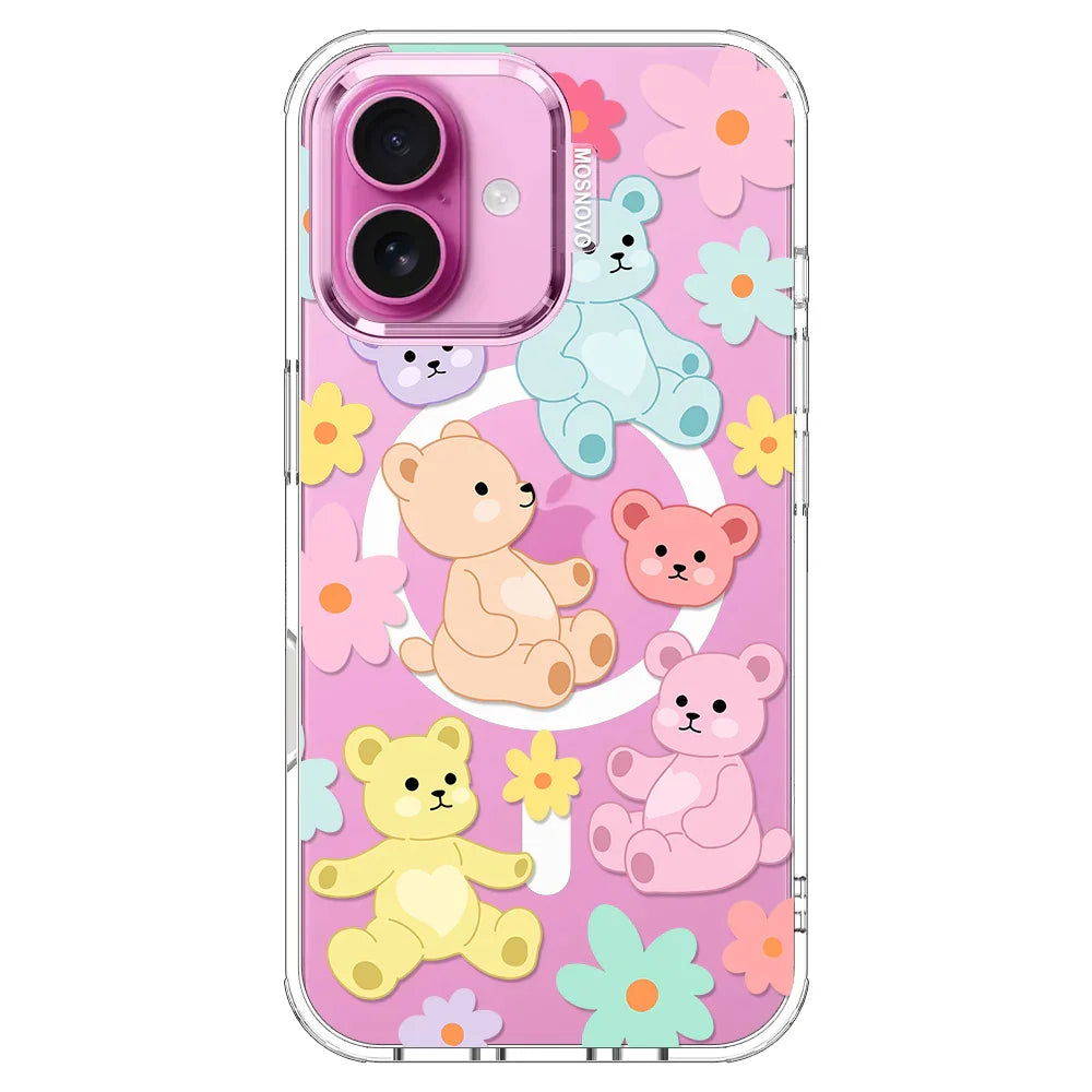 Cute Teddy Bear Phone Case - iPhone 16 Case MOSNOVO Cute Teddy Bear Phone Case - iPhone 16 Case MOSNOVO