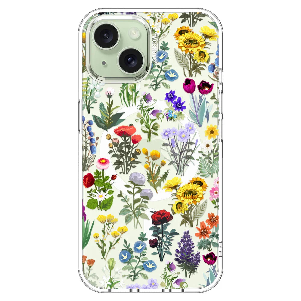 Wildflowers Phone Case - iPhone 15 Plus Case Clear With MagSafe
