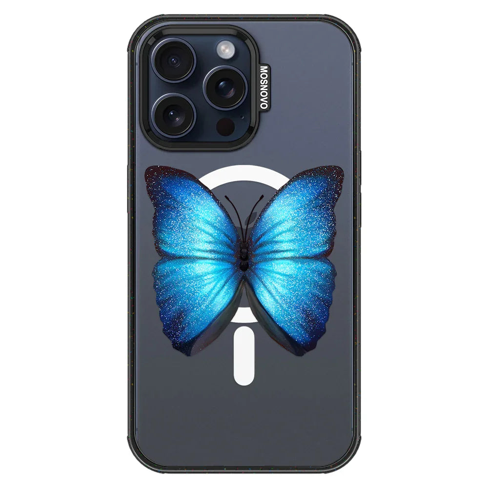 Morphidae Phone Case - iPhone 15 Pro Max Case Clear Black ShockStone With MagSafe