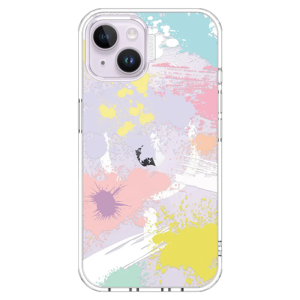 Splash Paint Phone Case - iPhone 14 Plus Case Clear With MagSafe