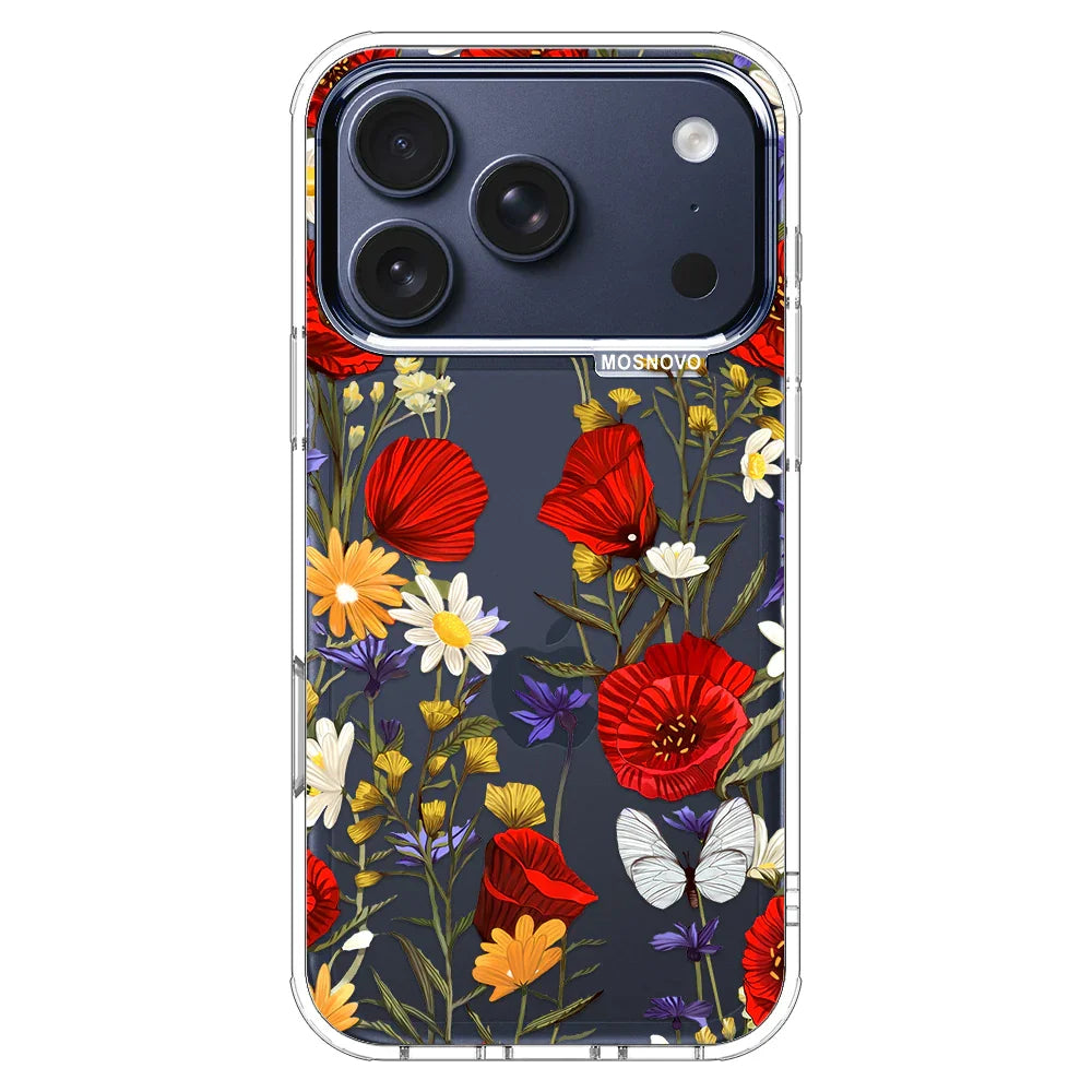 Poppy Floral Phone Case - iPhone 17 Pro Case  MOSNOVO