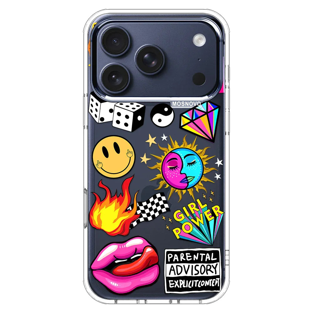 Funky Stickers Phone Case - iPhone 17 Pro Case – MOSNOVO