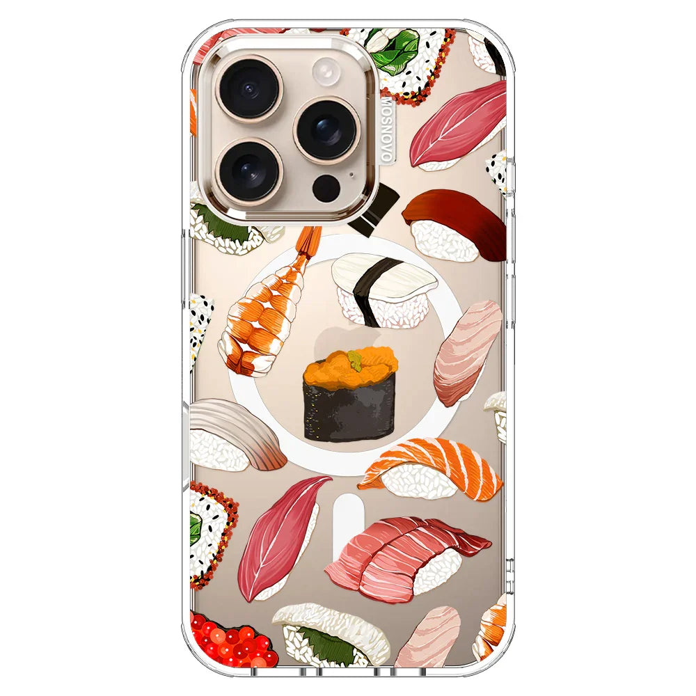Sushi Phone Case - iPhone 16 Pro Case Clear With MagSafe