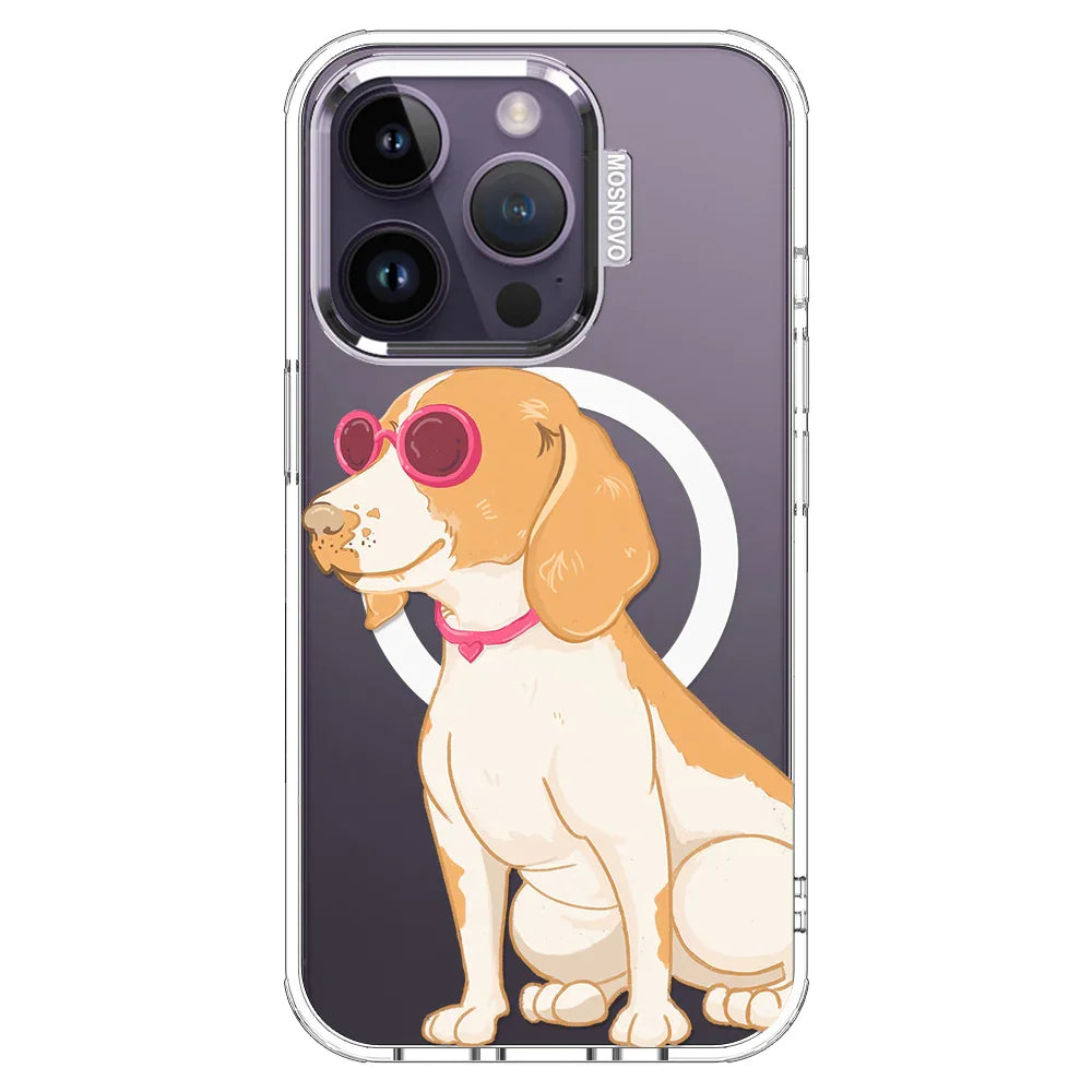 Cute Beagle Phone Case - iPhone 14 Pro Case Clear With MagSafe