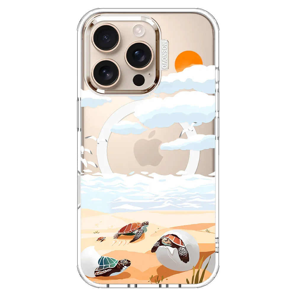 Baby Sea Turtle Phone Case - iPhone 16 Pro Case Clear With MagSafe