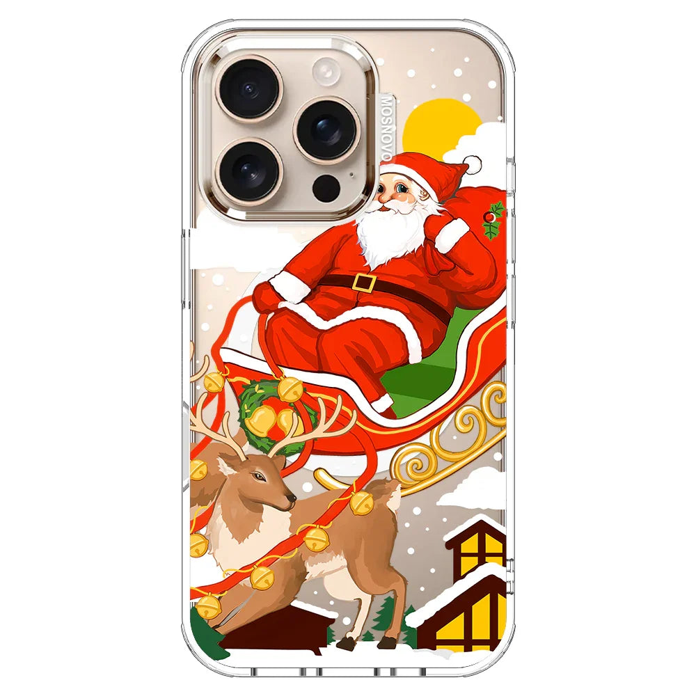 Santa Claus Phone Case - iPhone 16 Pro Case Clear With MagSafe