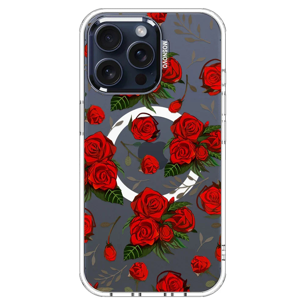 Roses Phone Case - iPhone 15 Pro Max Case Clear With MagSafe