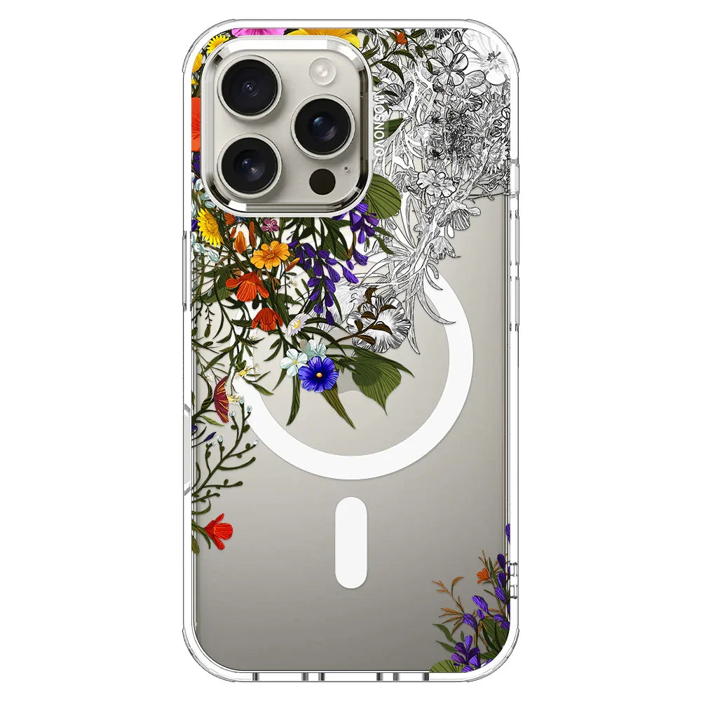 Spring Meadow Phone Case - iPhone 16 Pro Max Case Clear With MagSafe