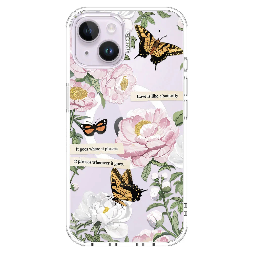 Bloom Phone Case - iPhone 14 Case Clear With MagSafe