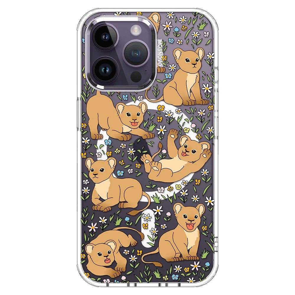 Cute Lion Phone Case - iPhone 14 Pro Max Case Clear With MagSafe