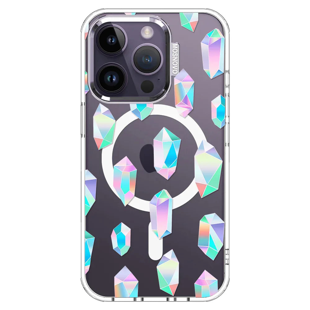 Crystal Gradient Diamond Phone Case - iPhone 14 Pro Case Clear With MagSafe