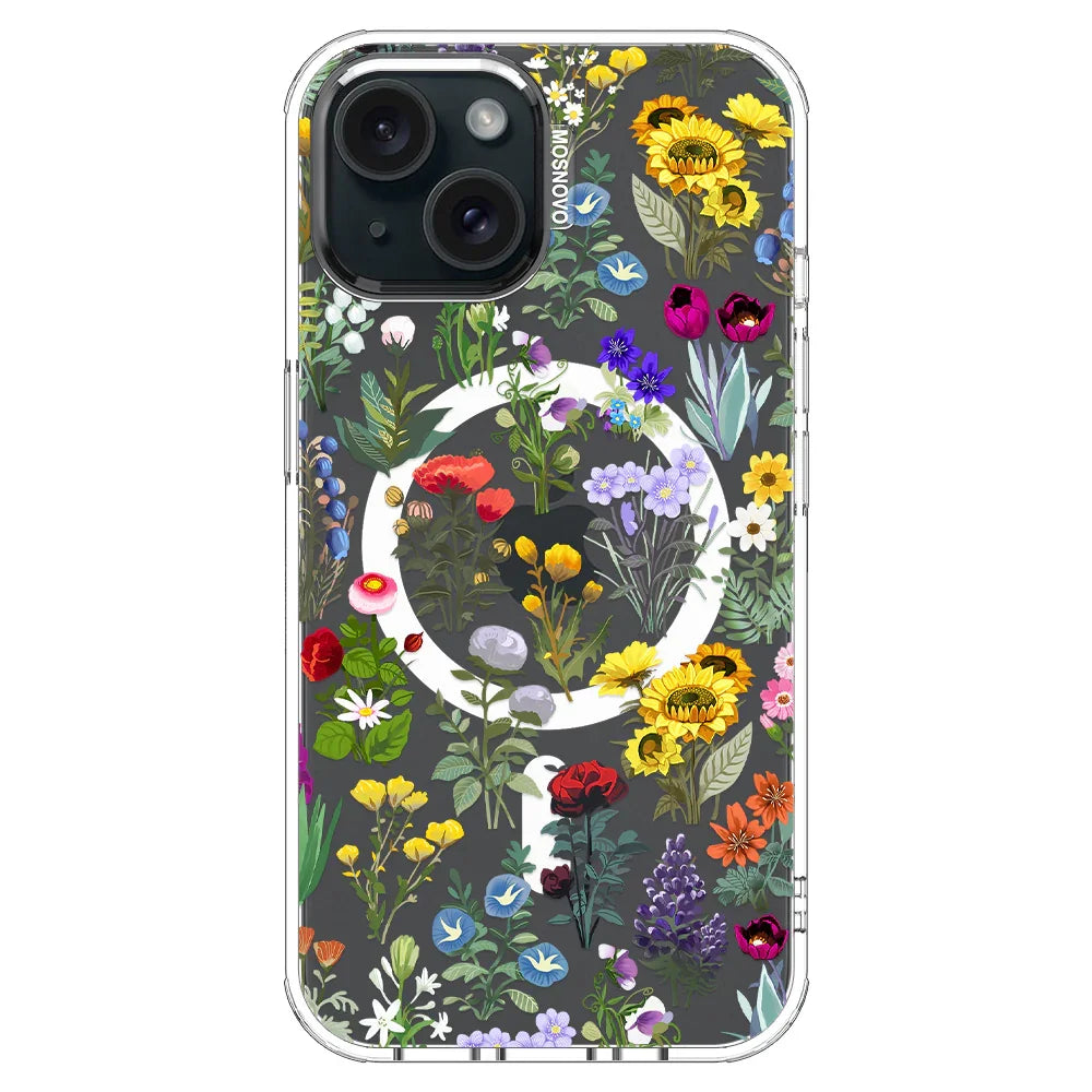 Wildflowers Phone Case - iPhone 15 Plus Case Clear With MagSafe