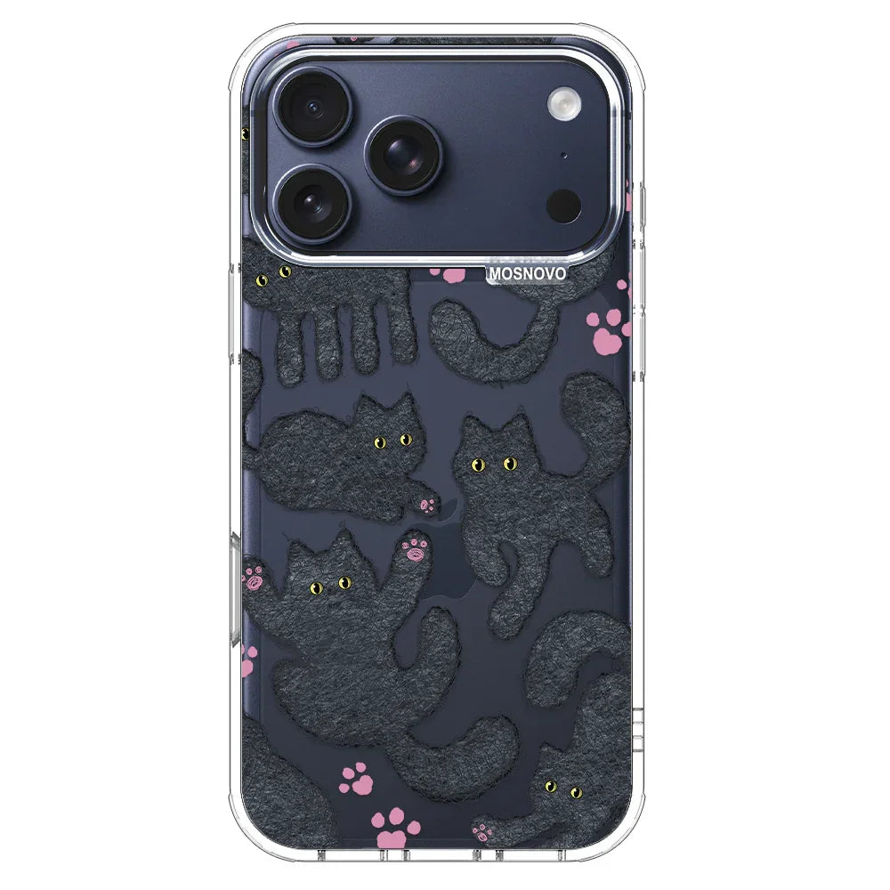 Black Furry Cat Phone Case - iPhone 17 Pro Max Case – MOSNOVO