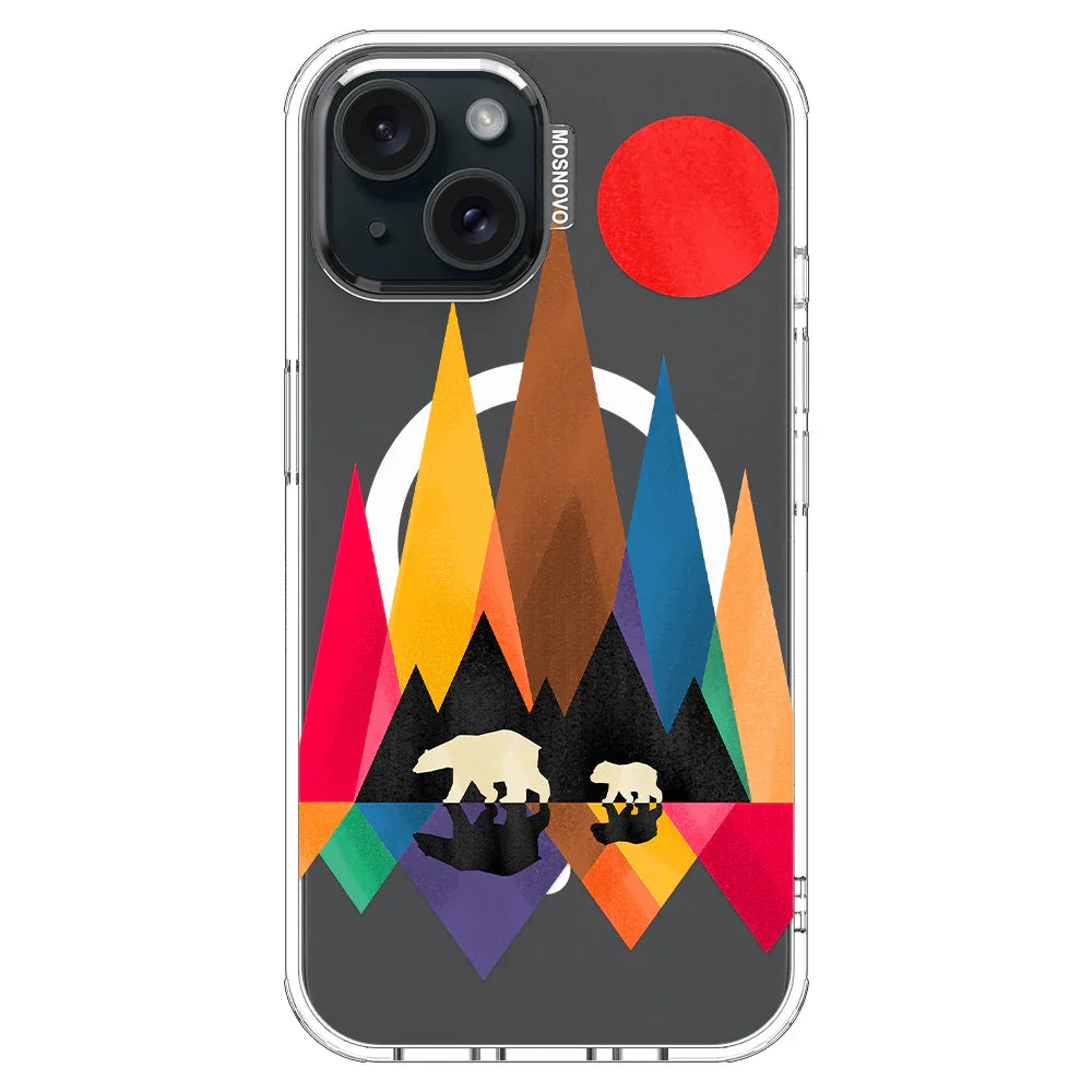 Mama Bear Phone Case - iPhone 15 Plus Case Clear With MagSafe