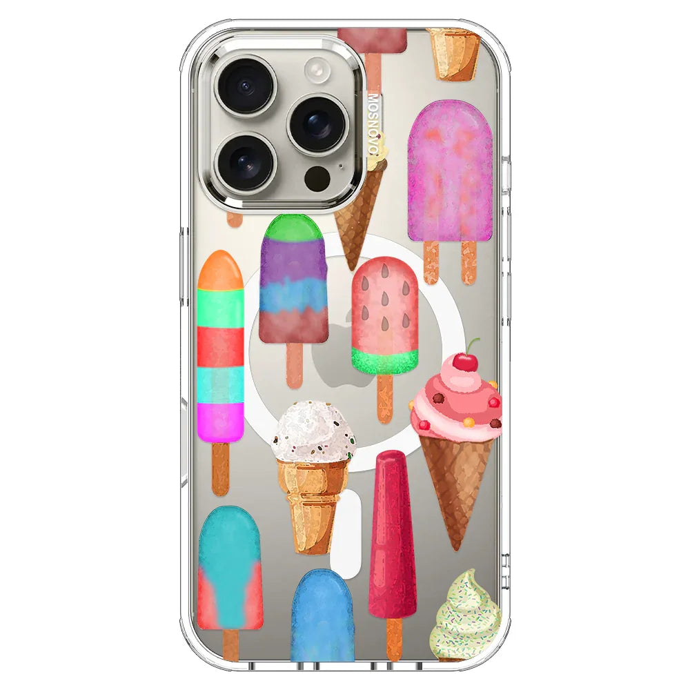 Ice Cream Phone Case - iPhone 16 Pro Max Case Clear With MagSafe