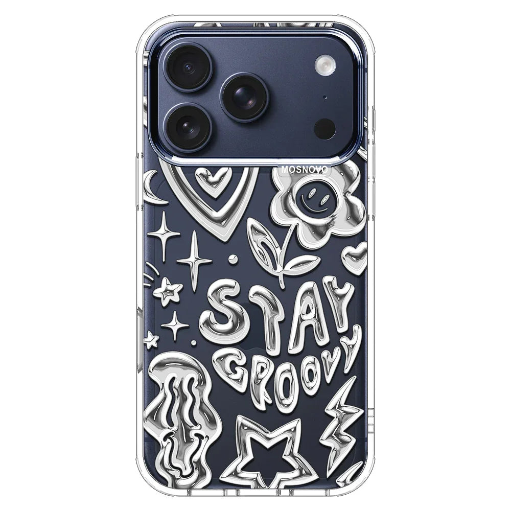 Silver Chrome Art (Flat Print) Phone Case - iPhone 17 Pro Case  MOSNOVO
