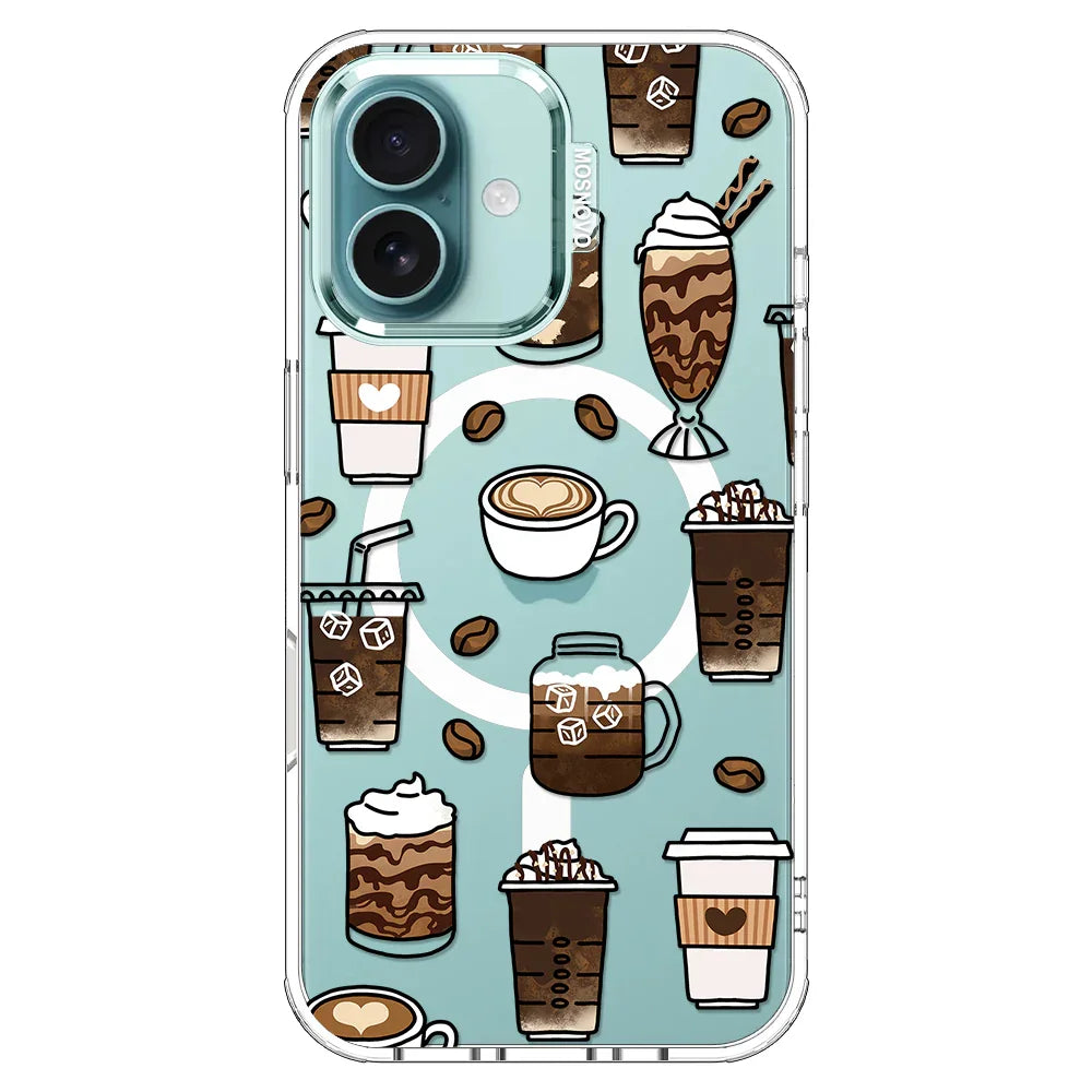 Coffee Phone Case - iPhone 16 Case Clear With MagSafe