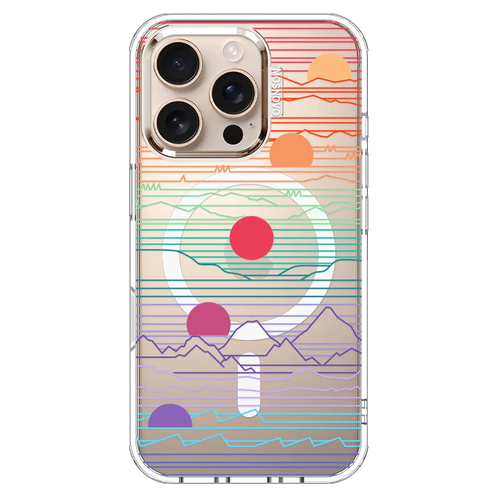Sunrise and Sunset Phone Case - iPhone 16 Pro Case Clear With MagSafe