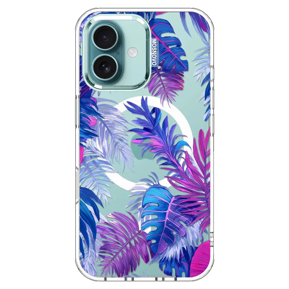 Fancy Palm Leaf Phone Case - iPhone 16 Case Clear With MagSafe