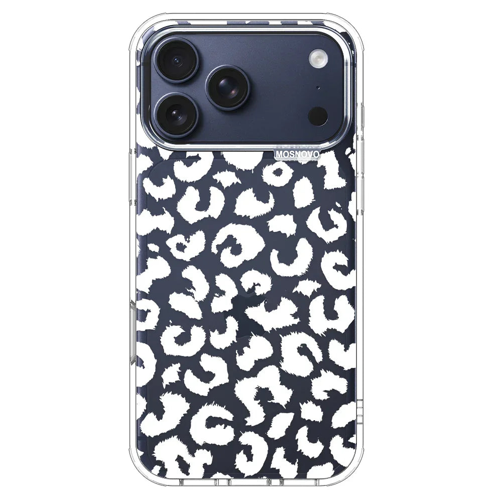 White Leopard Phone Case - iPhone 17 Pro Max Case – MOSNOVO
