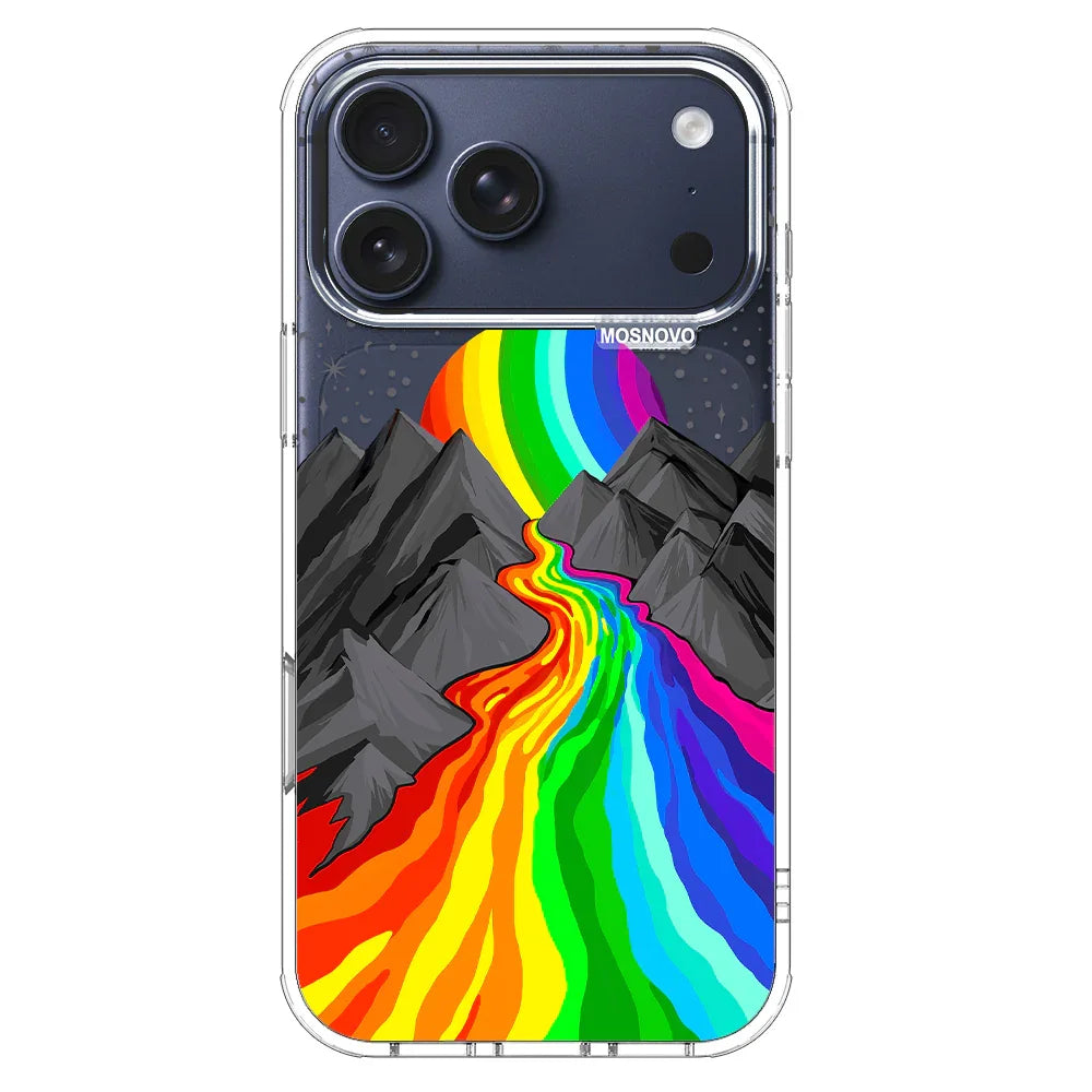 Rainbow Volcano Phone Case - iPhone 17 Pro Max Case – MOSNOVO