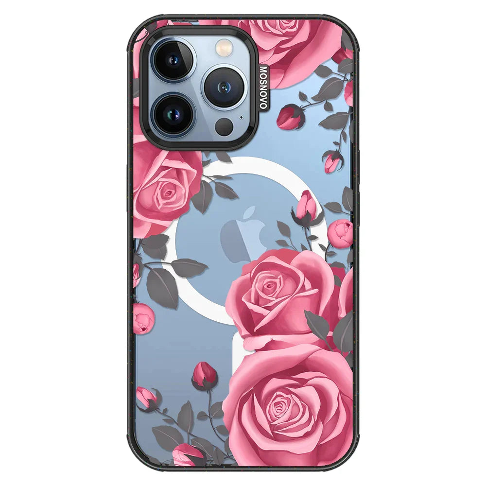 Valentine Phone Case - iPhone 13 Pro Case Clear Black ShockStone With MagSafe