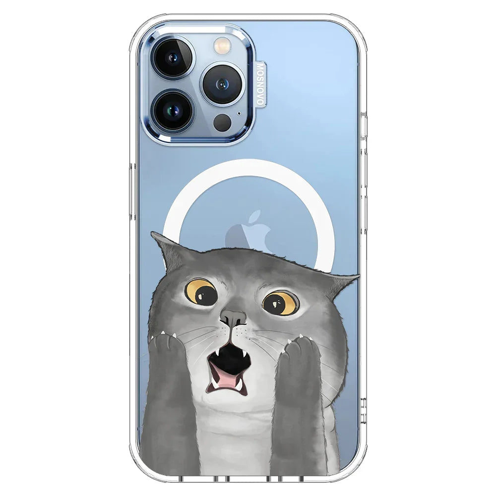 OMG Cat Phone Case - iPhone 13 Pro Max Case Clear With MagSafe
