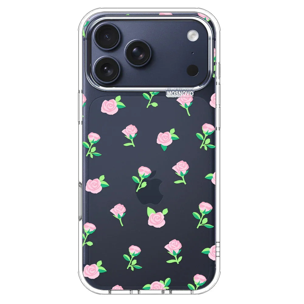Pink Rose Floral Phone Case - iPhone 17 Pro Max Case – MOSNOVO