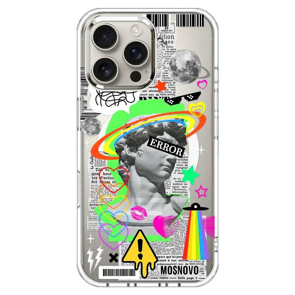 Error Statue Art Phone Case - iPhone 16 Pro Max Case Clear With MagSafe