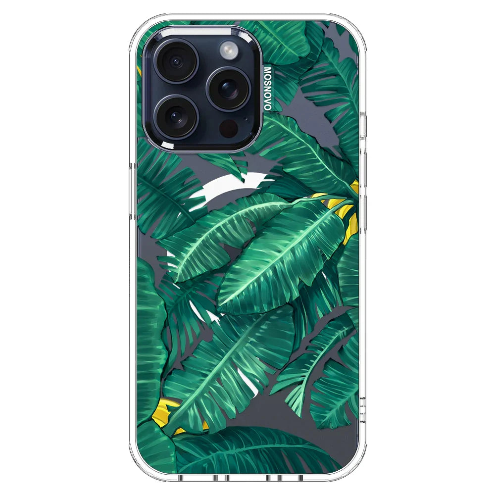 Banana Leaf Phone Case - iPhone 15 Pro Max Case Clear With MagSafe