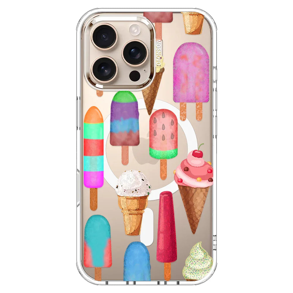 Ice Cream Phone Case - iPhone 16 Pro Max Case Clear With MagSafe