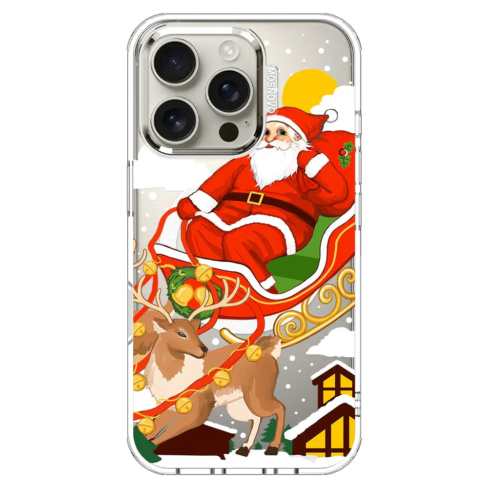 Santa Claus Phone Case - iPhone 16 Pro Case Clear With MagSafe