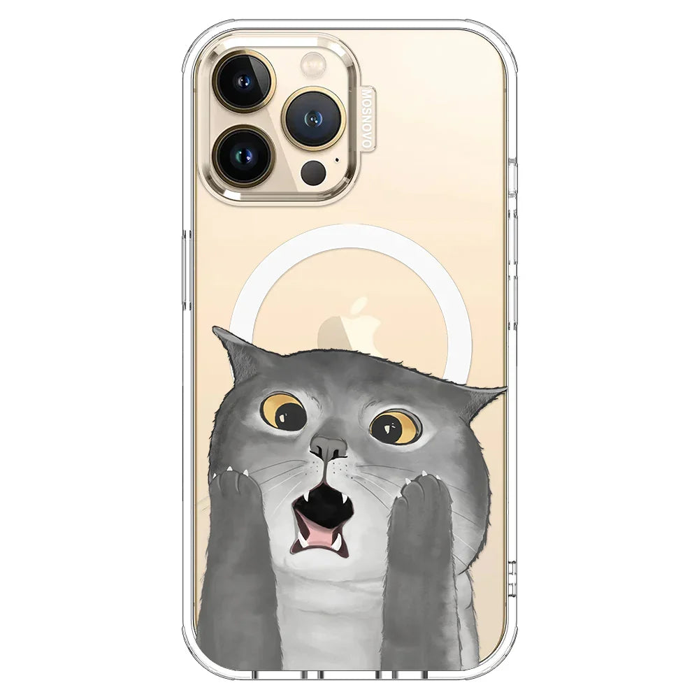 OMG Cat Phone Case - iPhone 13 Pro Max Case Clear With MagSafe