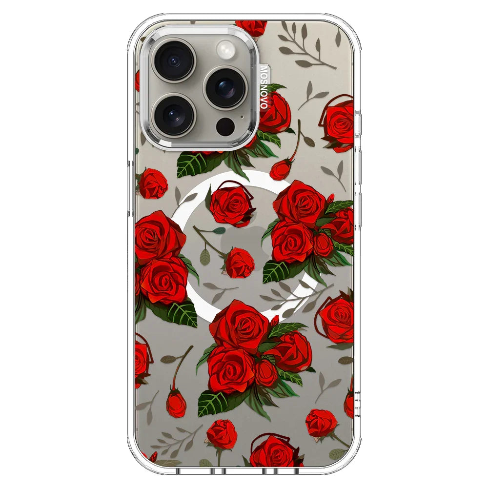 Roses Phone Case - iPhone 15 Pro Max Case Clear With MagSafe