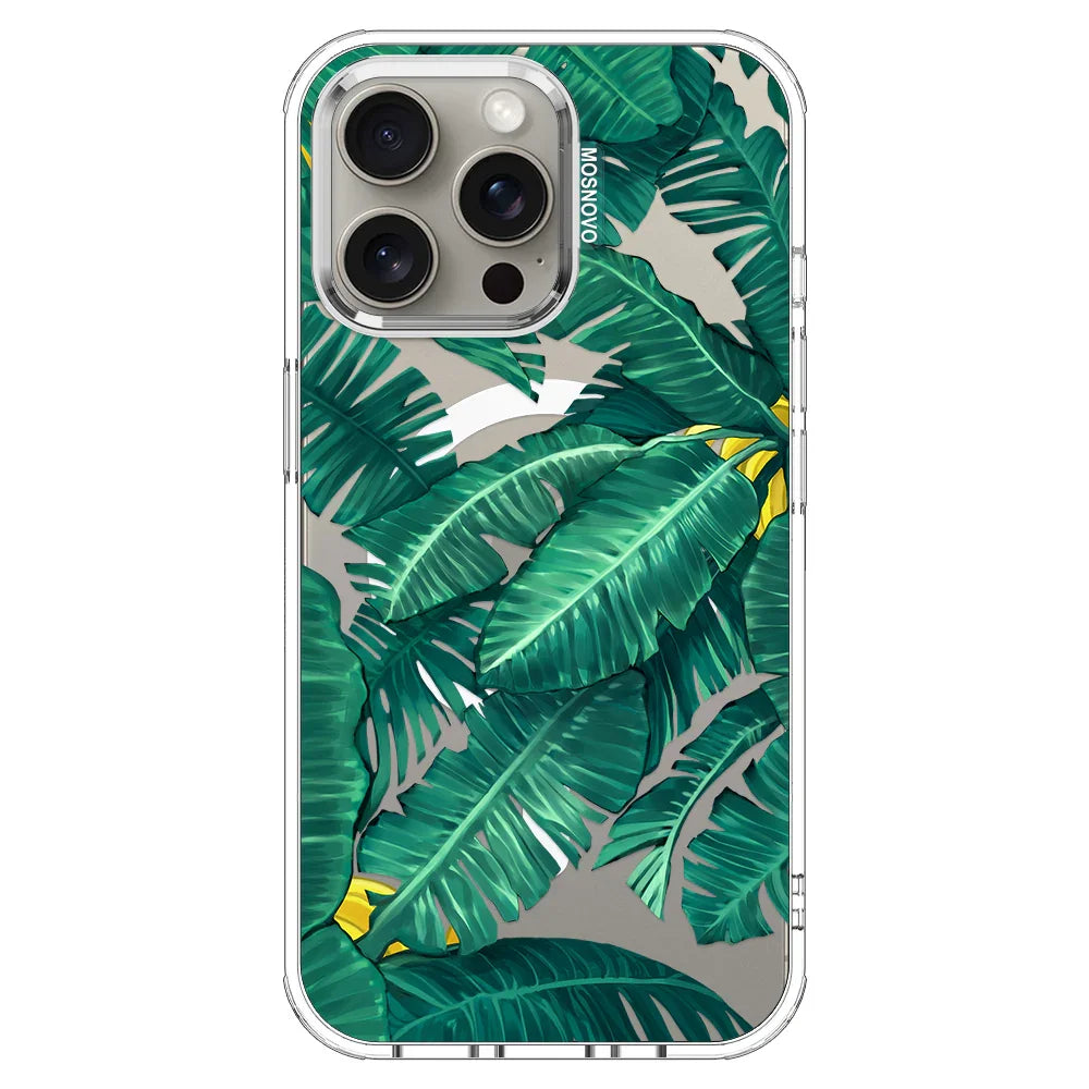 Banana Leaf Phone Case - iPhone 15 Pro Max Case Clear With MagSafe