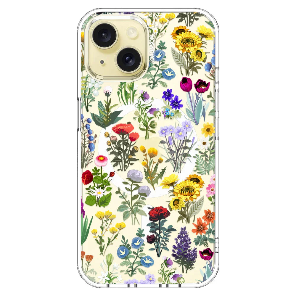 Wildflowers Phone Case - iPhone 15 Plus Case Clear With MagSafe
