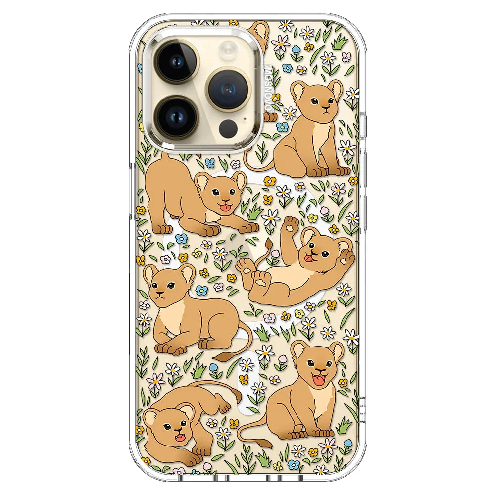 Cute Lion Phone Case - iPhone 14 Pro Max Case Clear With MagSafe