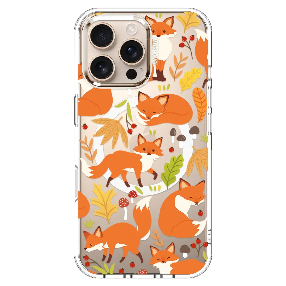 Autumn Fox Phone Case - iPhone 16 Pro Max Case Clear With MagSafe