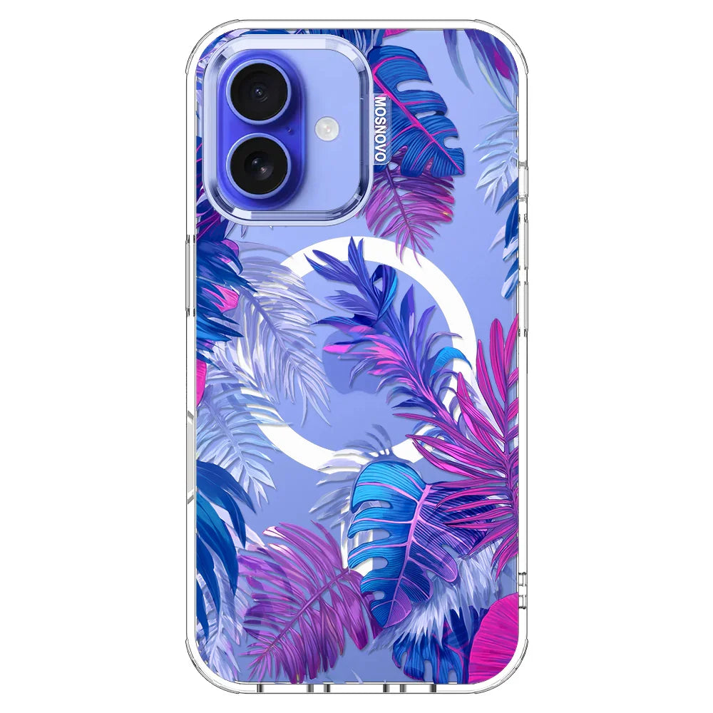 Fancy Palm Leaf Phone Case - iPhone 16 Case Clear With MagSafe