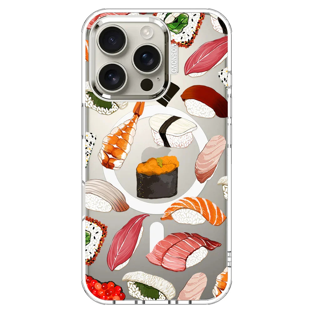 Sushi Phone Case - iPhone 16 Pro Case Clear With MagSafe